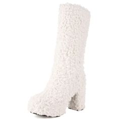 PRICES MAY VARY. APPROX MEASUREMENTS:The furry platform boots' heel height: 11cm/4.33'' ;platform: 4cm/1.57",shaft height: 28cm/11'',shaft circumference: 34cm/13.39'',the chunky high heel is easy to walk. CLASSIC ROUND TOE AND CHUNKY HEEL:The warm fuzzy boots with round toe, chunky heel provide comfortable support for you to walk and stand for a long time and pull on closure, easy to put on and take off. ENDLESS OUTFIT COMBINATIONS:With fur design, you can put a perfect finish on any outfit for Fuzzy Boots, Winter Fashion Boots, Chunky High Heels, Pull On Boots, Fashion Winter, Outfit Combinations, Platform Boots, Winter Boots, Wedding Outfit