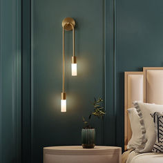 The Meza Wall Light is a popular and flawless design, made from high quality metal and acrylic. This divider light adds a bit of energy to any room, and the high quality materials ensure that the light fixture will last a long time and stay bright and attractive for a long time. This Meza Wall Light has a beautiful gold wrap, which is perfect for adding a touch of glamour to your home, while its warm, inviting tone creates a cozy ambiance. Choose the shade that complements your interior sty... Boho Sisustus, Adjustable Wall Light, Creative Wall, Bed Wall, Luminaire Design, Decor Minimalist