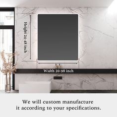 an advertisement for a new bathroom with the words we will custom manufacture it according to your expectations