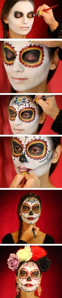 รวมไอเดียแต่งหน้าตอนรับวันฮาโลวีน - Bookup Asia Bodysuit Tattoos, Make Up Tutorials, Halloween Fest, Halloween Makeup Tutorial