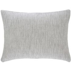 a light gray pillow with white stripes on the front and back, sitting on a white background