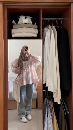 Long Shirt Hijab Outfit, Skirt Hijabi Outfits, Cute Hijabi Outfits, Simple Style Outfits, Cute Modest Outfits, Modest Dresses Casual, Casual Hijab Outfit