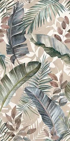 03C6A30... Allure by Elios Ceramica. From $6 in New York +delivery Greenery Background Wallpaper, Living Room Wall Designs Modern, Plant Tiles, Wallpaper On Wall, Tropical Tile, Wall Wallpapers, Floral Tile, Wallpaper For Wall, Leaves Background