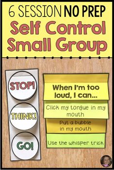 the self control small group is shown with instructions for students to learn how to use it