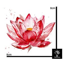 a watercolor painting of a pink lotus flower