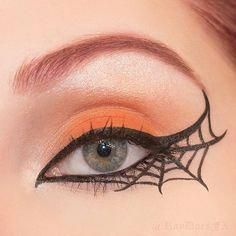 Horror Smink, Themed Makeup, Halloween Eyes, Halloween Pins, Makijaż Smokey Eye, Spider Webs