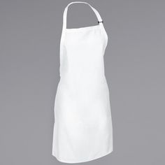 a white apron on a gray background