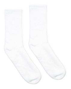 USA-Made Solid Crew Socks - WHITE - S/M | SOCCO USA-Made Solid Crew Socks in White Size Small/Medium | Cotton/Polyester/Spandex Blank Socks, White Long Socks, Long White Socks, Cheap Vodka, Avatar Dr, Indianapolis 500, Blank T Shirts, White Socks, Clothing Mockup