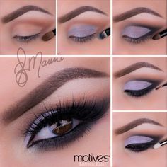 Poised Purple, purple, eye shadow, purple lipstick, little black dress, black eyeliner, eye base, motives Spa Time, Eye Base, Eye Makeup Steps, Makeup Eye Looks, Stunning Eyes, Eye Makeup Tips, Professional Makeup Artist, Makeup Tutorials, Ely