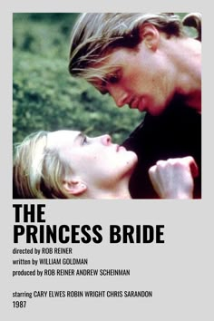 the princess bride movie poster with two people looking at each other and one man touching his forehead