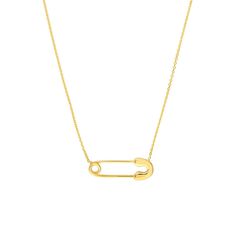 Birmingham Jewelry - 14K Yellow Gold Safety Pin Necklace - Birmingham Jewelry Safety Pin Necklace, Pin Necklace, Jewelry Accessories Ideas, Yellow Gold Chain, Safety Pin, Christmas Wishlist, Cable Chain, Birmingham, Chain Length