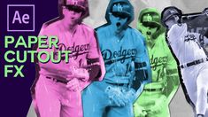 three baseball players in different colored uniforms with the text paper cutout fix above them