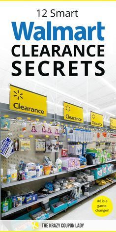 the walmart clearance secrets book is on display in a store with yellow and white signs