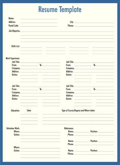 blank resume template Printable Resume Template Free, Blank Resume Template Free Downloadable, Corn Printable, Toddler Lesson Plans Template, Resume Form, Printable Sun, Free Printable Cleaning, Superhero Mask, Free Resume Template Download