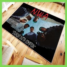 a door mat with the words nwa on it