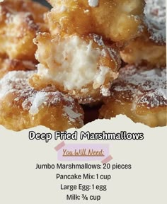 a poster advertising deep fried marshmallows