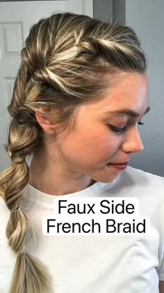 If you can’t French braid but want the look of a big side braid, don’t worry! I have a faux side French braid with topsy tails. Same look but no braiding required Big Side Braid, Side French Braid, Hairstyles For Everyday, Side French Braids, Side Braid, Hair Crush, Hairdo For Long Hair, Personality Quiz