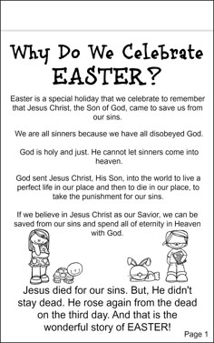 an easter poem with the words, why do we celebrate easter? and other things