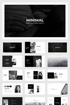 the minimal powerpoint presentation is displayed with black and white images, including an image of a