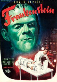 a movie poster for the film frankenstein