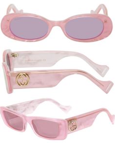 Gucci Pink, Pink Sunglasses, Oval Sunglasses, Gucci Sunglasses