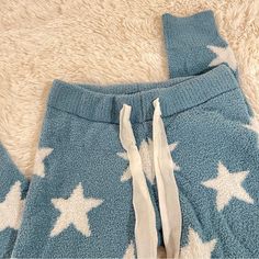 Comfiest Fuzzy Blue & White Star Pants Size S Never Worn Fuzzy Pajama Pants Aesthetic, Blue Winter Loungewear Bottoms, Blue Lounging Bottoms For Winter, Blue Bottoms For Lounging In Winter, Blue Winter Lounging Bottoms, Cozy Blue Loungewear Pants, Blue Bottoms For Winter Loungewear, Casual Star Print Loungewear Bottoms, Winter Blue Lounge Pants