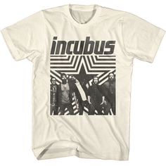 Incubus Rock Stars Alt Rock Band Album Concert Tour Merch Men's T-Shirt by American Classics Formed in 1991 in Calabasas High School, Incubus are a 90's Alt Rock band pioneering the sound of an era. The band's early shows were frequently at nightclubs on Los Angeles's Sunset Strip, including such well-known venues as the Whisky a Go Go, the Roxy and the Troubadour. Incubus have attained commercial success, reaching multi-platinum sales in several albums (they have 8 studio albums so far) - selli Incubus Band, Rock History, 90s Bands, Band Outfits, Star Background, Incubus, Band Shirt, Band Photos, Cool Graphic Tees