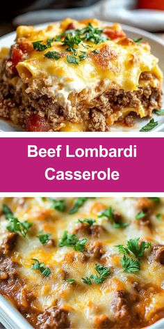 Beef Lombardi, Ground Beef Dinners, Ground Beef Noodles, Pasta And Cheese, Yummy Casserole Recipes, Beef Sauce, Beef Noodles, Cheesy Casserole, Dinner Options