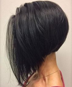 Bob Lung, Modern Bob Haircut, Inverted Long Bob, Inverted Bob Haircuts, Angled Bob Haircuts, Short Black Hair, Angled Bob Hairstyles, Inverted Bob Hairstyles, Stacked Bob Haircut