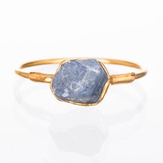 Raw Sapphire Ring Gold Ring Delicate Ring Sapphire | Etsy Dainty Gemstone Jewelry, Raw Sapphire Ring, Raw Sapphire, Raw Crystal Ring, September Birthstone Rings, Gold Sapphire Ring, Silky Terrier, Ring Sapphire, Zierlicher Ring