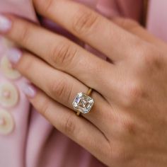 4.0 CT Asscher Solitaire Bezel Moissanite Engagement Ring 1 Gold Asscher Cut Engagement Ring, Asscher Cut Engagement Ring, Engagement Ring Radiant, Asscher Engagement Ring, Asscher Cut Engagement Rings, Bezel Engagement Ring, Asscher Cut, Moissanite Wedding Bands, White Rose Gold