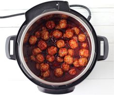 meatballs are cooked in an instant pot