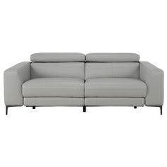 You'll love the sleek, modern look of the Monroe Silver Leather Power Reclining Sofa. Made with 100 percent top grain leather where the body touches, and boasting a gorgeous silver color, this impressive couch can be styled up or down to fit your space.  With power motion in the left and right recliners, as well as deep, wide seating, it's as comfortable as it it stylish. Made in India, it also features modern touches like built-in USB-A ports. Care: When you purchase leather, leather match or fabric furniture, it is best to take care of it with routine maintenance. This will help remove the accumulation of dust and grime, keeping your furniture looking new for years to come.Sometimes accidents are not in our control, but if you encounter a spill on your furniture, do not leave it untreate Fabric Furniture, Power Reclining Sofa, Professional Cleaning Services, Leather Furniture, Power Recliners, Reclining Sofa, Top Grain Leather, Leather Sofa, Left And Right