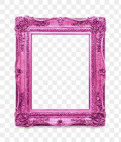 a pink frame on a white background with no background, hd png and psd