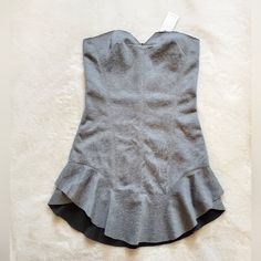 Please See Photos For Measurements. Any Questions On Measurements Please Feel Free To Inquire. Zips On The Back Side. Is In New With Tags Condition. Pannel Dress, Grey Mini Dress, Bustier Mini Dress, Mini Black Dress, Shopping List, Fashion Inspo Outfits, New Dress, Photo Gallery, Photo Galleries