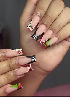 Ballerina Nails Shape, Extra Nails, Diy Acrylic Nails, Nails Design With Rhinestones, Colored Acrylic Nails, Girly Acrylic Nails