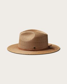 A hand-woven classic. This staple straw hat features a flat brim, medium stiffness and an authentic leather band. Made from the earth by expert artisans, it offers hand-made quality you can trust. Woven Toquilla Straw Hat With Flat Brim, Woven Flat Brim Straw Hat For Rodeo, Flat Brim Woven Straw Hat For Rodeo, Woven Straw Fedora With Flat Brim, Woven Toquilla Straw Fedora With Flat Brim, Handwoven Flat Brim Fedora In Toquilla Straw, Handwoven Fedora With Flat Brim In Toquilla Straw, Handwoven Toquilla Straw Fedora With Flat Brim, Natural Woven Fedora With Flat Brim