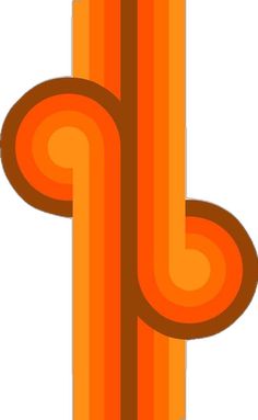 the letter p is made up of orange and brown lines, with an abstract shape