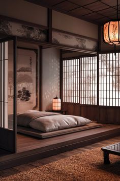 Embrace the beauty of simplicity with these minimalist Japanese bedroom ideas. Learn how to create a Zen atmosphere with clean lines, natural elements, and thoughtful design. Perfect for achieving a peaceful and uncluttered space. #JapaneseBedroom #MinimalistDesign #ZenDecor Ryokan Bedroom, Tatami Bedroom Design, Japanese Bedroom Ideas, Japanese Style Interior