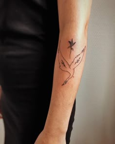 a person with a tattoo on their arm