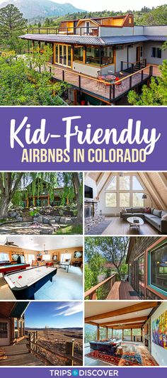 kids - friendly airbns in colorado with text overlay that reads tips and discovery