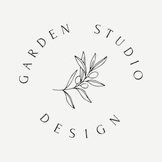 the logo for garden studio design