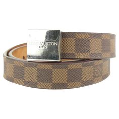 Louis Vuitton 75/30 Damier Ebene Belt 3LV325V Date Code/Serial Number: LB1013 Made In: Spain Measurements: Length: 35.75" Width: .1" Height: 1" OVERALL GOOD minus CONDITION ( 6.75/10 or B- ) Signs of Wear: Length in Inches to First Hole: 27.5" Length in Inches to Last Hole: 31.5" Size: 75/30 Front Side of Strap: Very Minor Scuffing, Very Minor Marks Back Side of Strap: Minor Darkening, Minor Fading Strap Edges: Minor Canvas Separation From Leather Holes: Very Minor Scuffing Buckle: Some Scratche Louis Vuitton Belt, Damier Ebene, Casual Fashion, Louis Vuitton, Fashion Accessories, Buckle, Signs, Leather