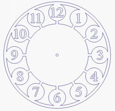 a drawing of a clock face with numbers in the middle and on the outside side