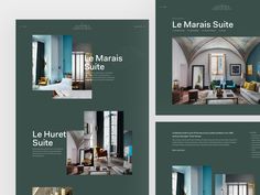 an image of a brochure that has been designed to look like a hotel suite