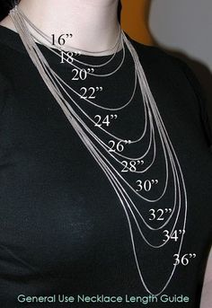 Necklace lengths. Good to know if ordering jewelry and can Necklace Length Guide, Paparazzi Jewelry, Bijoux Diy, Jewelry Tutorials, Jewelry Designs, Jewelry Inspiration, Just In Case