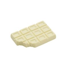 a piece of white chocolate on a white background