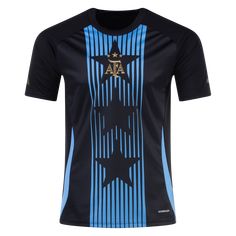 a black and blue shirt with stars on it