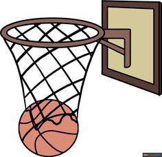 an image of a basketball going through the net to dunk it into the hoop