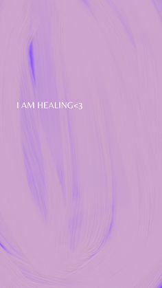 an abstract purple background with the words i am healing 3 written in white on it